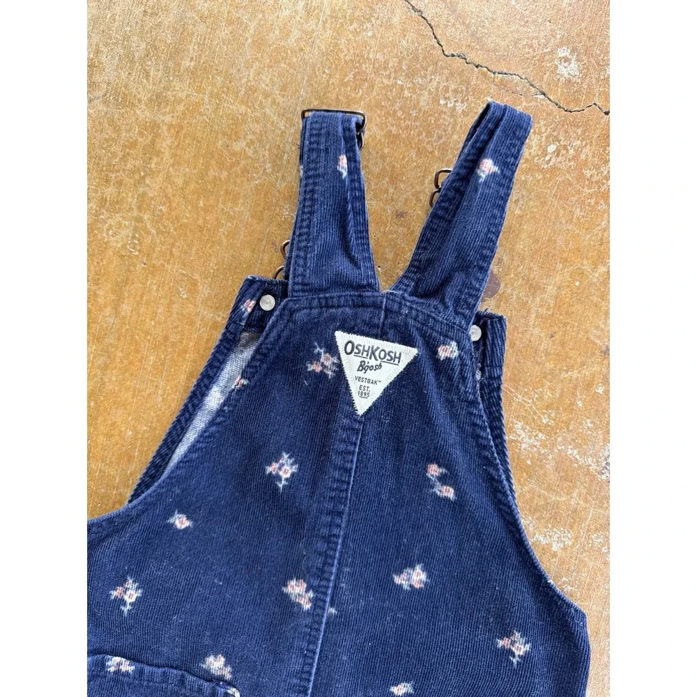 Oshkosh Shortall Jumpers Overalls Corduroy Skirt Floral Vestbak B'gosh Girl (4T)
